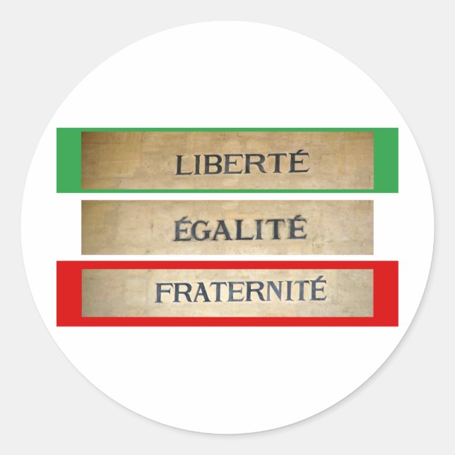 Pegatina Redonda Liberty Motto — (Anverso)