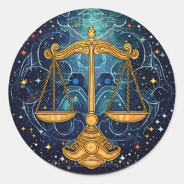 Pegatina Redonda Libra