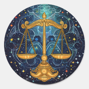 Pegatina Redonda Libra