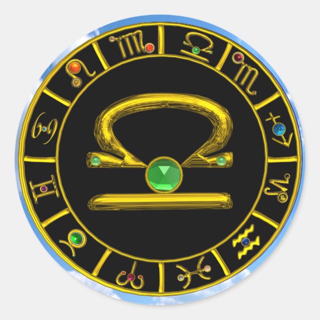 PEGATINA REDONDA LIBRA (Anverso)