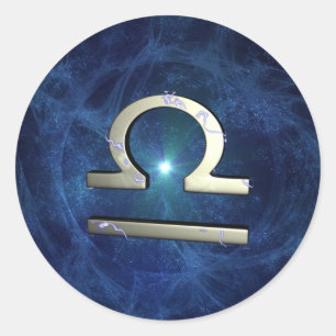 Pegatina Redonda Libra