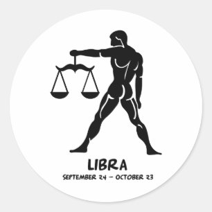 Pegatina Redonda Libra