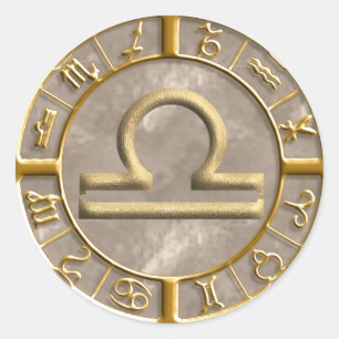 Pegatina Redonda Libra