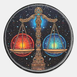 Pegatina Redonda Libra
