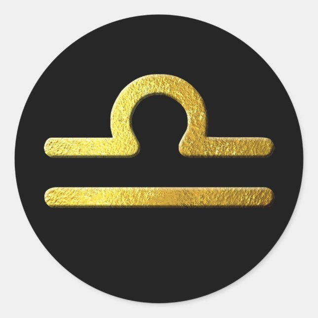 Pegatina Redonda Libra Gold (Anverso)