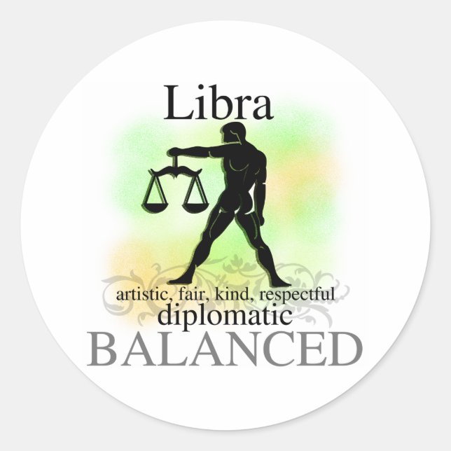 Pegatina Redonda Libra sobre ti (Anverso)