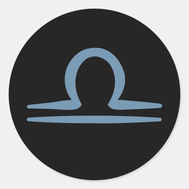 Pegatina Redonda LIBRA Zodiac Septiembre Octubre Astrología de cump (Anverso)