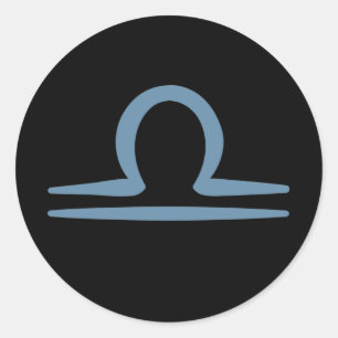 Pegatina Redonda LIBRA Zodíaco Septiembre Octubre Cumpleaños Astrol