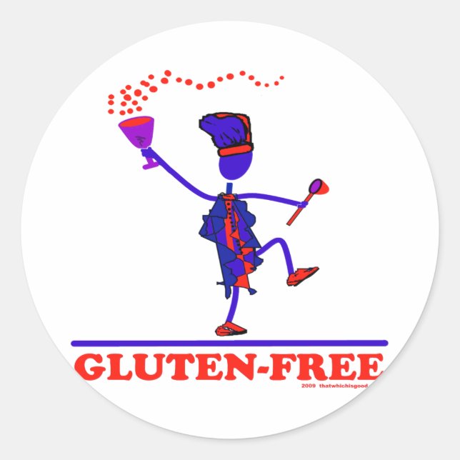 PEGATINA REDONDA LIBRE DE GLUTEN (Anverso)