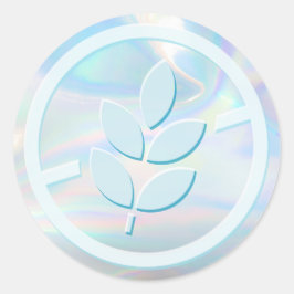 Pegatina Redonda Libre de Gluten Holográfico