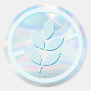 Pegatina Redonda Libre de Gluten Holográfico