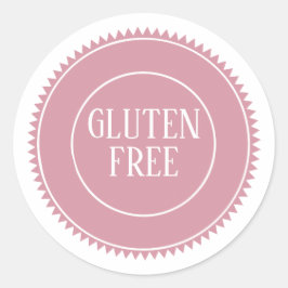Pegatina Redonda Libre de Gluten Seguro para Alergias Arte Antiguo
