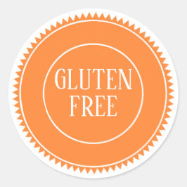 Pegatina Redonda Libre de Gluten Seguro para Alergias Arte Antiguo