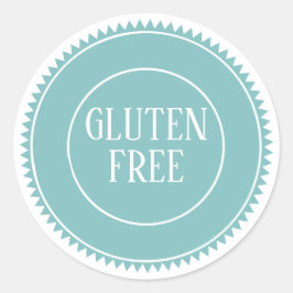Pegatina Redonda Libre de Gluten Seguro para Alergias Arte Antiguo