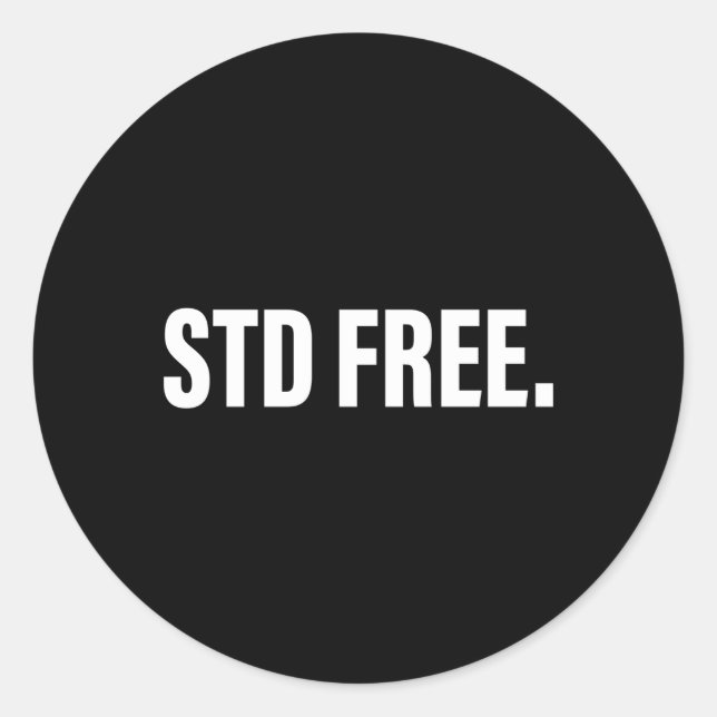 Pegatina Redonda Libre de Std (Anverso)