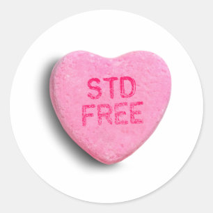 PEGATINA REDONDA LIBRE DE STD