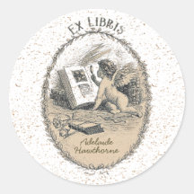 Librería de propiedad Ex Libris Victorian Angel