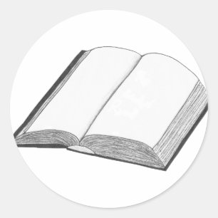 Pegatina Redonda Libro