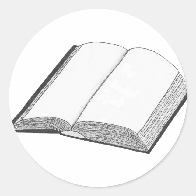 Pegatina Redonda Libro (Anverso)