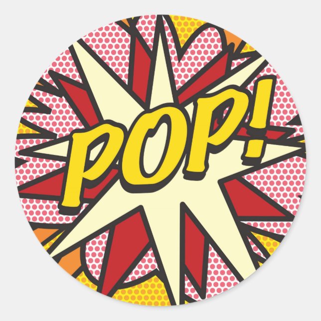 Pegatina Redonda Libro de Cómic POP! (Anverso)