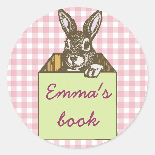 Pegatina Redonda Libro de Emma (Anverso)