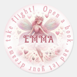 Pegatina Redonda Libro de hadas