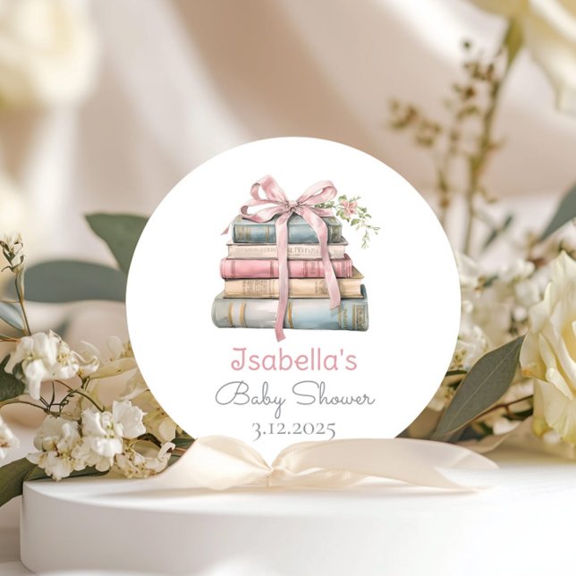 Pegatina Redonda Libro de historias Nuevo capítulo chica de arco ro (Subido por el creador)