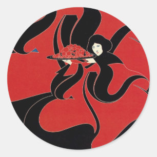 Pegatina Redonda Libro de la Fiesta de Acción de Gracias del Arte N