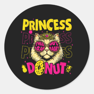 Pegatina Redonda Libro divertido de Donut para hombres y mujeres