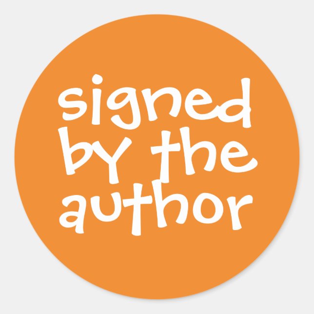 Pegatina Redonda Libro Firmado Por El Autor Promo (Anverso)