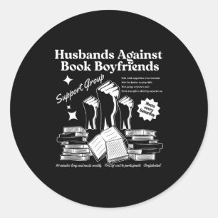 Pegatina Redonda Libro Maridos Contra Novios de Libros
