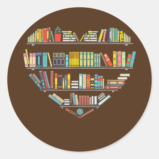 Pegatina Redonda Libros de Guay que leen libros de literatura femen (Anverso)