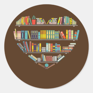 Pegatina Redonda Libros de Guay que leen libros de literatura femen