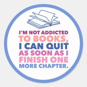 Pegatina Redonda Libros y lectura