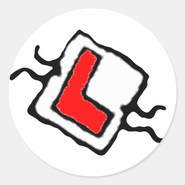 Pegatina Redonda Licencia de conducción (Anverso)