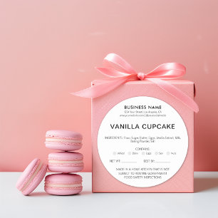 Pegatina Redonda Licencia legal de Bakery Home Allergy