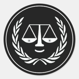 Pegatina Redonda Licenciado en Derecho por la Facultad de Derecho