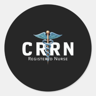 Pegatina Redonda Licenciado en Rehabilitación por Crrn