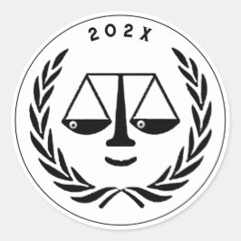 Pegatina Redonda Licenciatura en Derecho