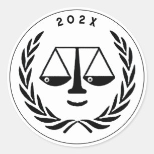 Pegatina Redonda Licenciatura en Derecho