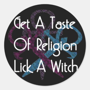 Pegatina Redonda Lick A Witch