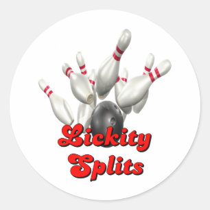 Pegatina Redonda Lickity Split Bowling