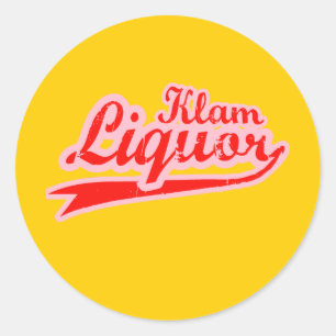 Pegatina Redonda Licor Klam