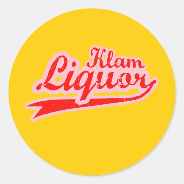 Pegatina Redonda Licor Klam (Anverso)