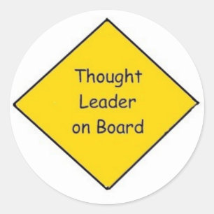 Pegatina Redonda Líder de reflexión grande a bordo (3 pulgadas)
