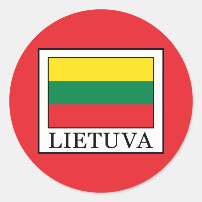 Pegatina Redonda Lietuva (Anverso)