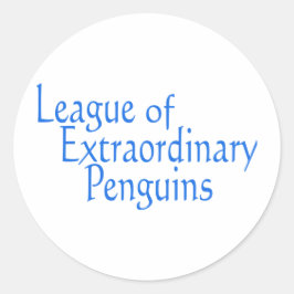 Pegatina Redonda Liga de Pingüinos Extraordinarios 3