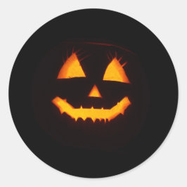 Pegatina Redonda Ligero Jack O Lantern