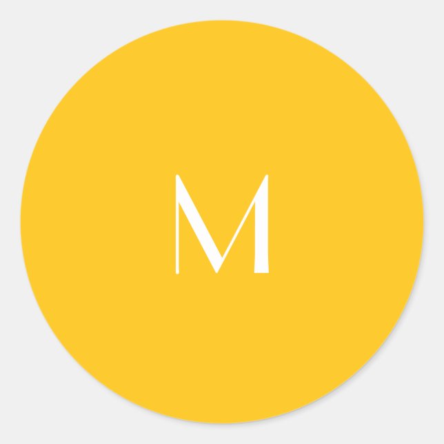 Pegatina Redonda light honey amber - add monogram  (Anverso)