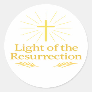 Pegatina Redonda Light of Christ Sticker for Candle Gifts | Easter